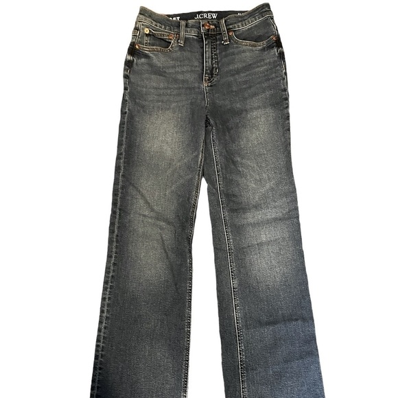 J Crew Jeans Womens Size 25T Slim Demi Boot Unhemmed Medium Wash Denim - Picture 1 of 5